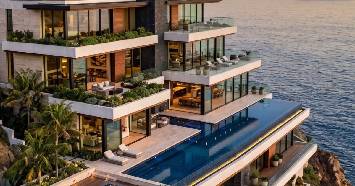 Modern Cliffside Home With Infinity Pool and Ocean Views | Builders ...